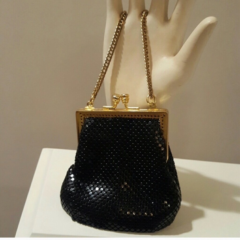 Vintage Small Black Beaded Purse